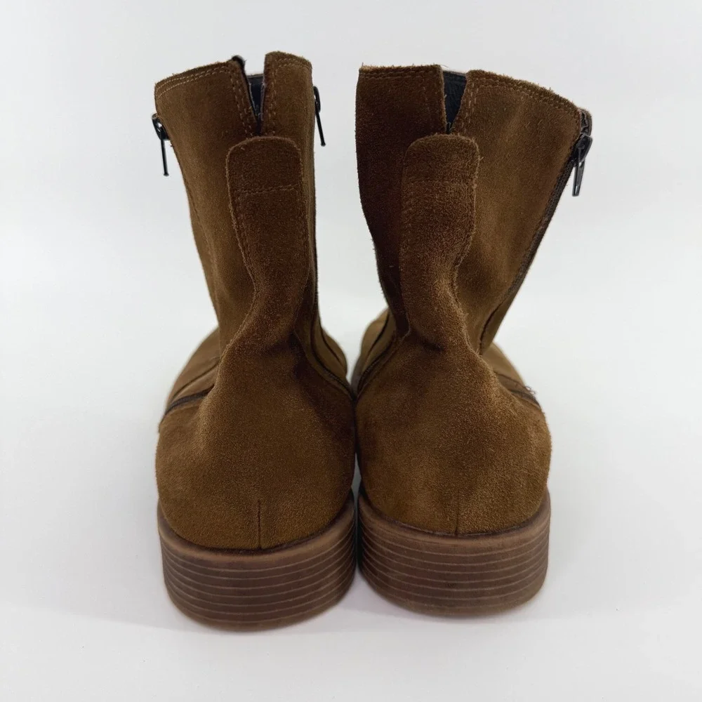 Franco Fortini Montana Side Zip Ankle Boots‎ Mens 12 354009 Brown Suede Chelsea